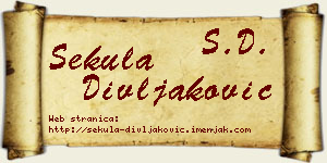 Sekula Divljaković vizit kartica